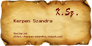 Kerpen Szandra névjegykártya